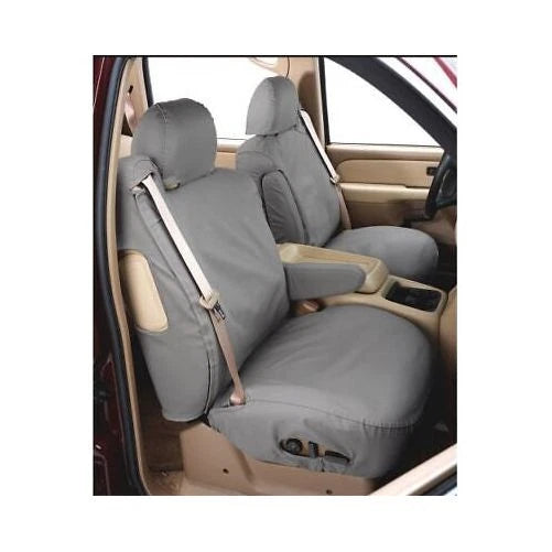 Covercraft 21-24 Ford F-150 Polycotton SeatSaver Custom Front Row Seat Covers - Grey