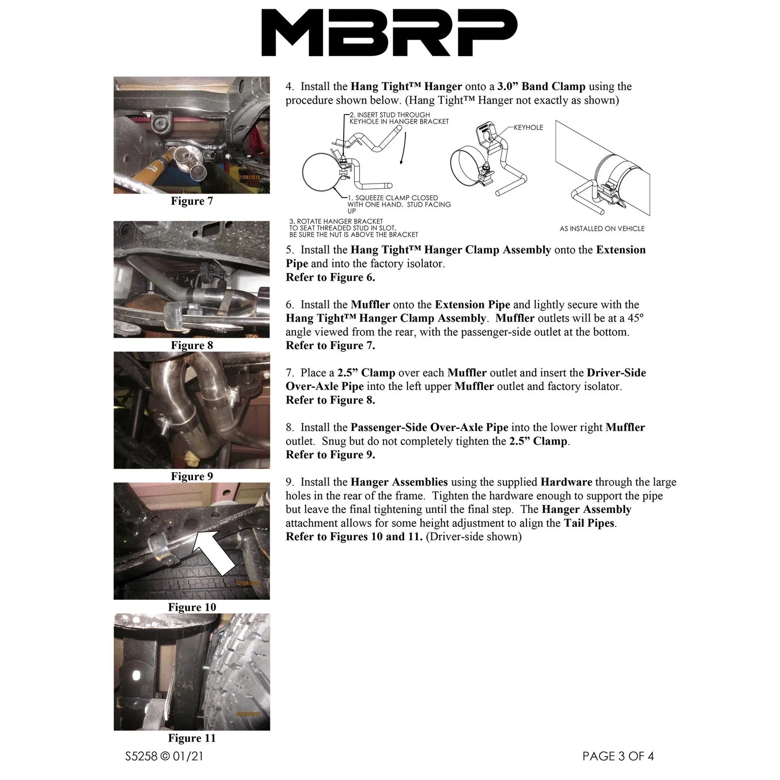 MBRP 2015 Ford F-150 5.0L 3in Cat Back Dual Split Rear Exit AL Exhaust System