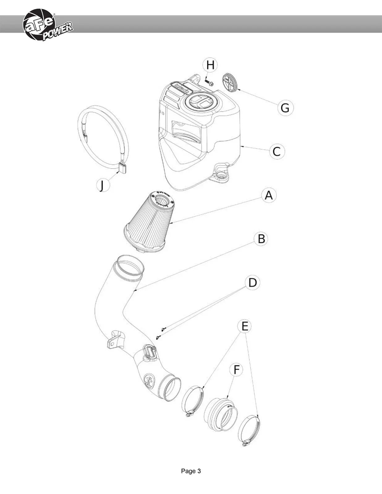 aFe Takeda Intake System w/Pro 5R Filter Subaru Forester 14-18 H4-2.0L (t)