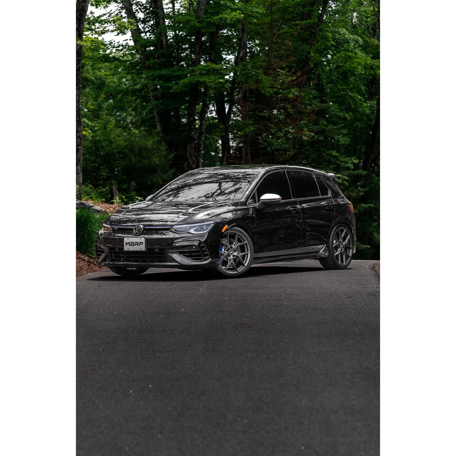 MBRP 2022 Volkswagen Golf R MK8 3in Cat-Back Quad Rear w/ Carbon Fiber Tips Valve Delete Exhaust