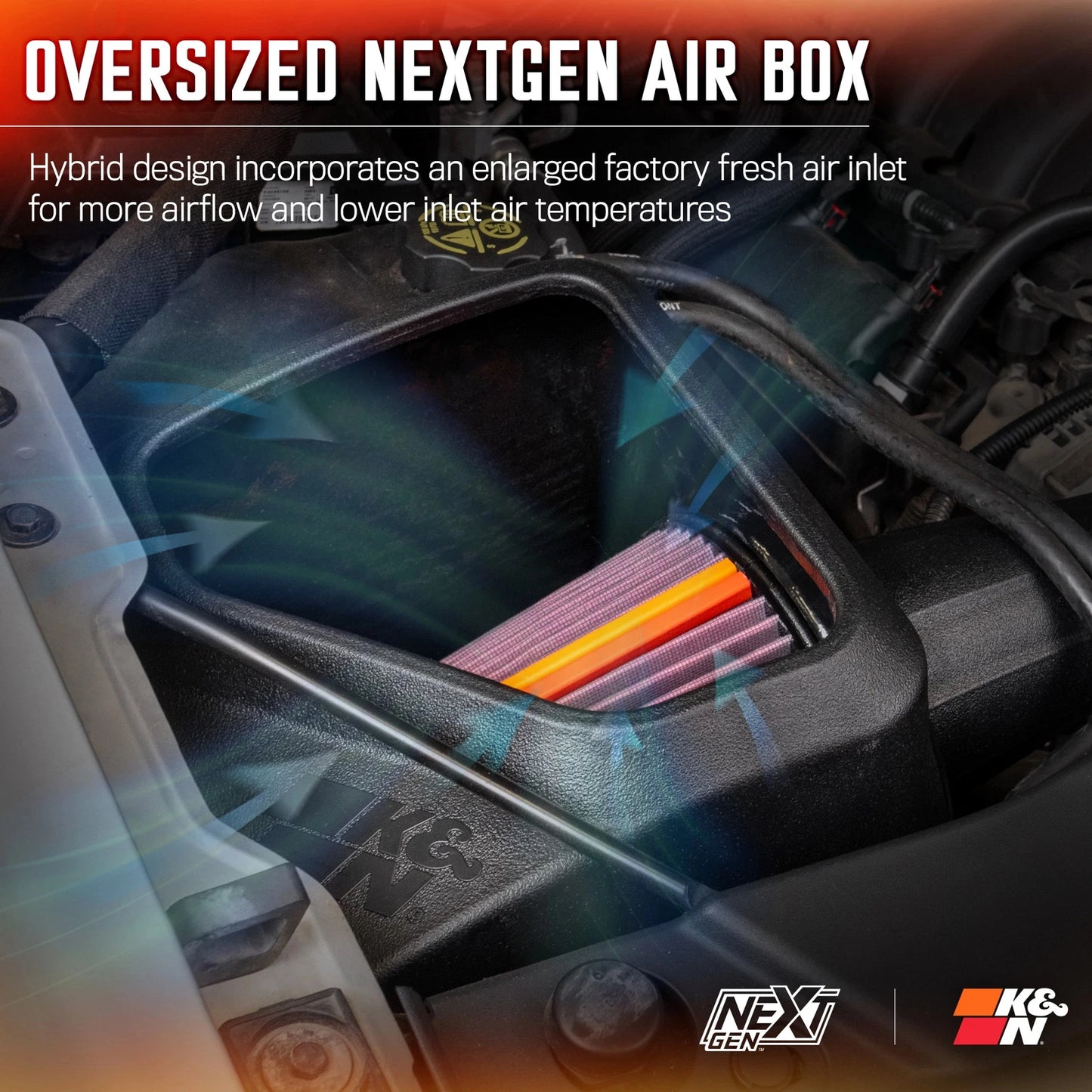 K&N 14-20 Chevy Silverado 1500 (5.3L/6.2L V8) NextGen Cold Air Intake