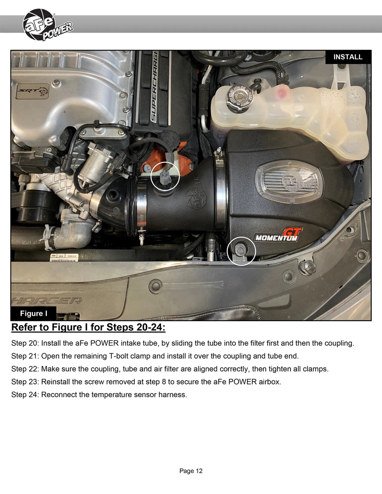 aFe Momentum GT Pro DRY S Air Intake System, 17-20 Dodge Challenger / Charger SRT Hellcat