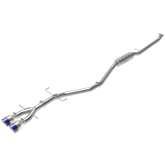 aFe Takeda 2.5in 304SS Cat-Back Exhaust System 17-20 Honda Civic SI Coupe L4-1.5L (t) - BL Flame Tip