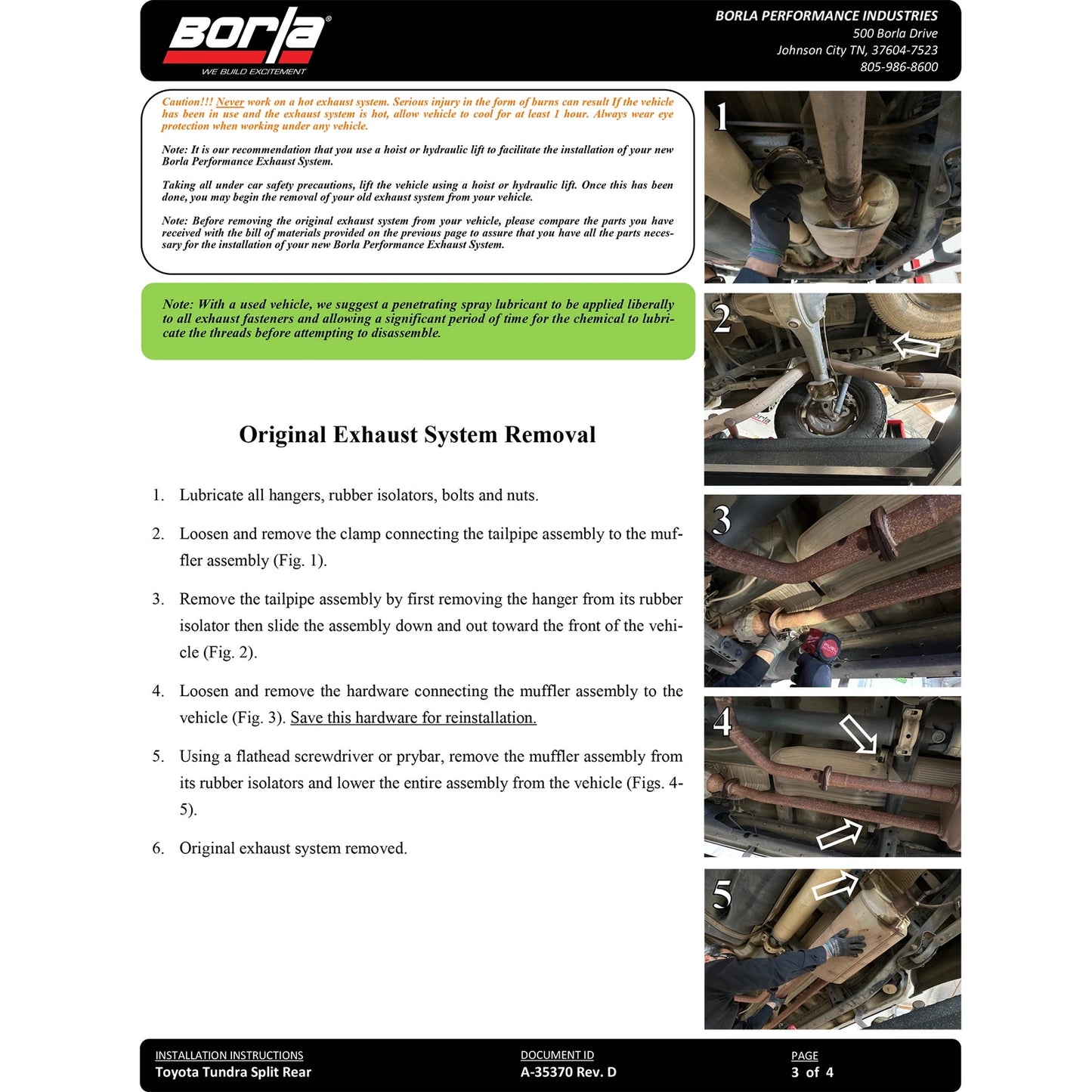 Borla 14-21 Toyota Tundra 4.6L/5.7L ATAK Cat Back Exhaust - 4in Stainless Tips