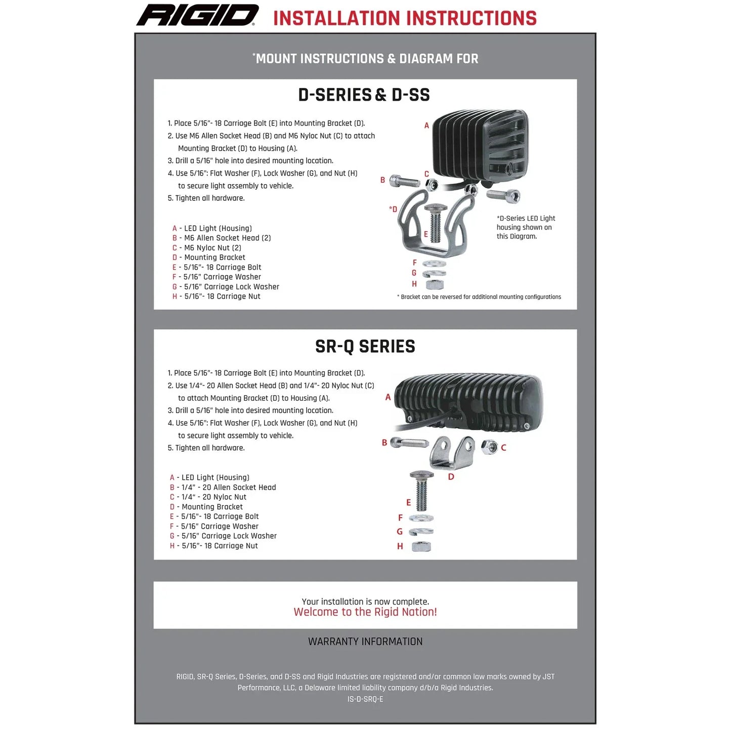 Rigid Industries Dually - Flush Mount - Flood - Set of 2