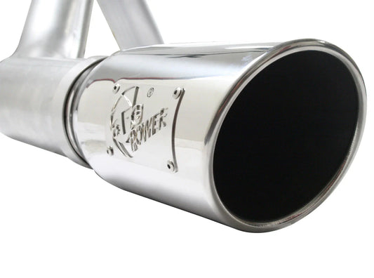 aFe Atlas Exhaust 4in Aluminized Cat-Back w/ 304 SS Polished Tip 11-13 Ford F-150 EcoBoost V6 3.5L