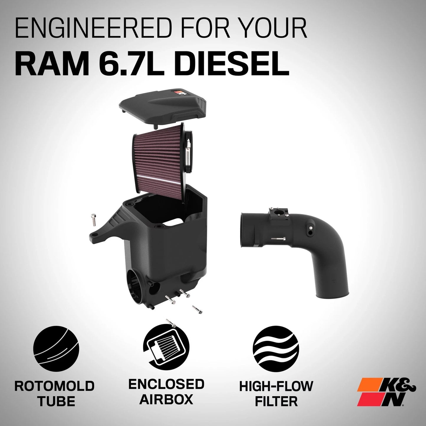 K&N 13-18 Ram 2500/3500 63 Series Air Intake