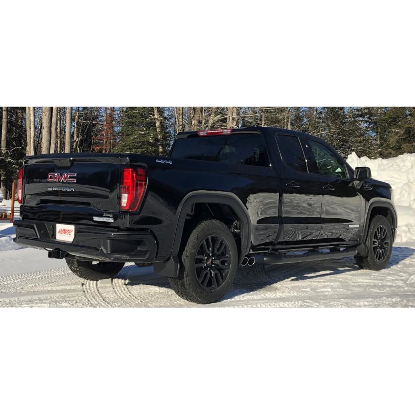 MBRP 2019+ Chevrolet Silverado 1500 4.5L/5.3L Pre-Axle Dual Side Exit w/ 4in OD Tip- Black Coated