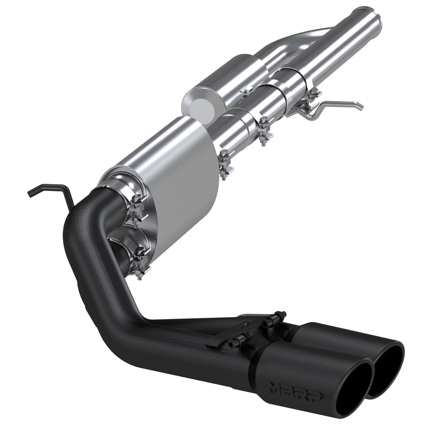 MBRP 09+ Chevrolet Silverado 1500 3in Cat Back Pre-Axle Dual Outlet w/ 4in Tip - Black