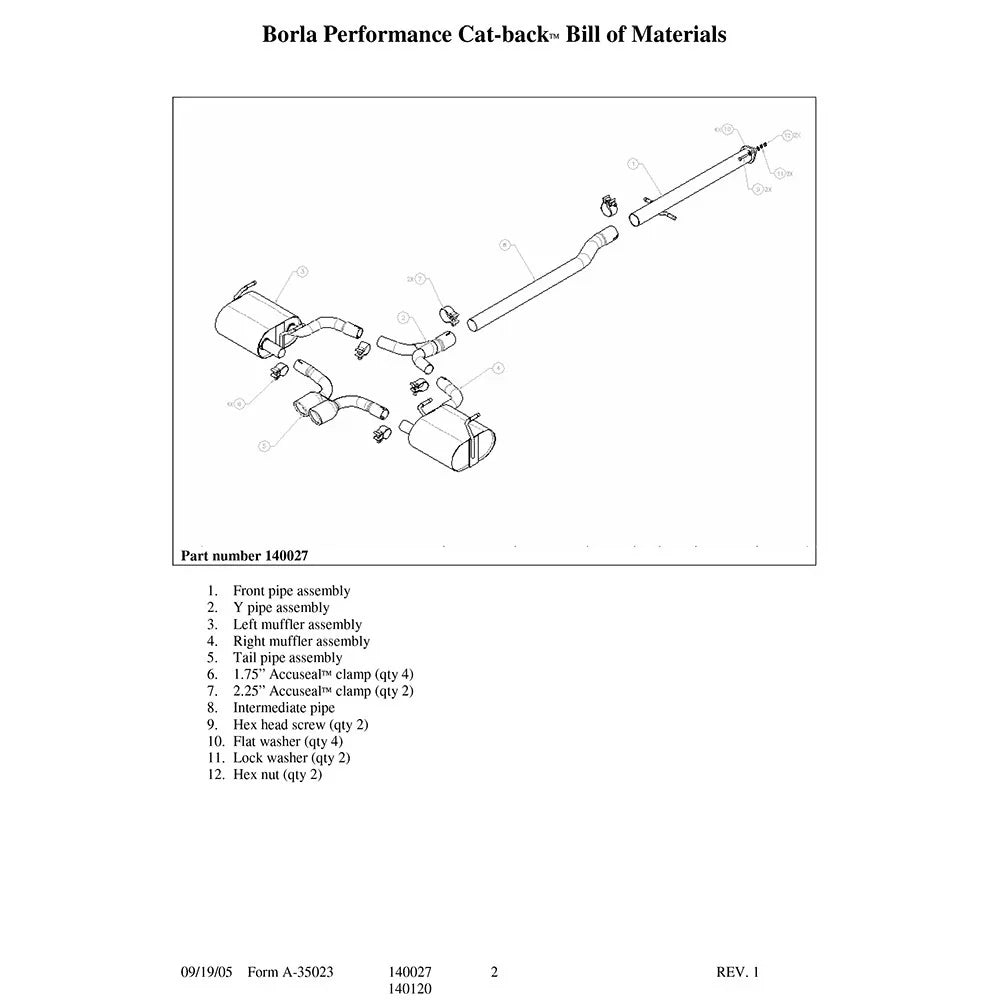 Borla 04-06 Mini Cooper S (Incl. Convertible) Normal Cat-back