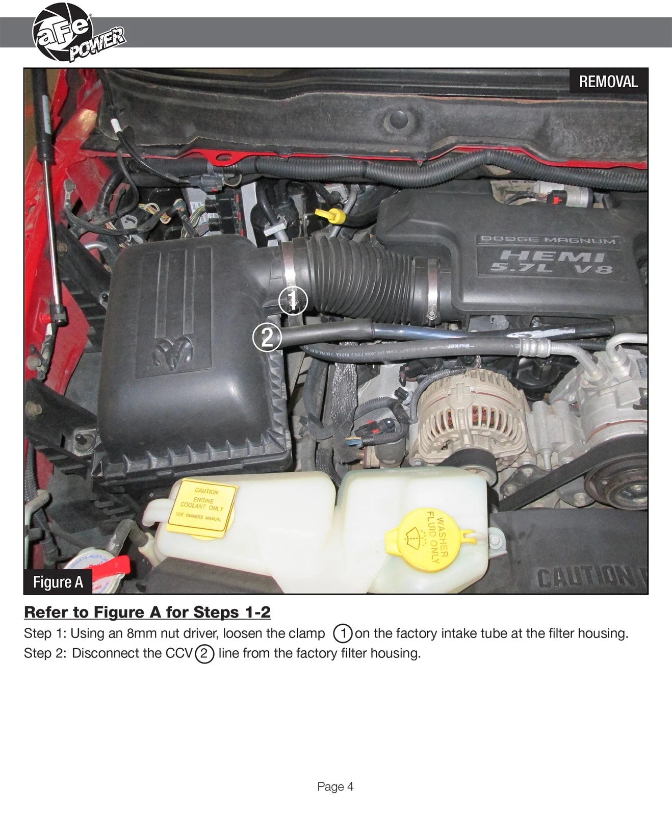 aFe Quantum Cold Air Intake System w/ Pro Dry S Media 19 Dodge RAM 1500 03-08 V8-5.7L HEMI