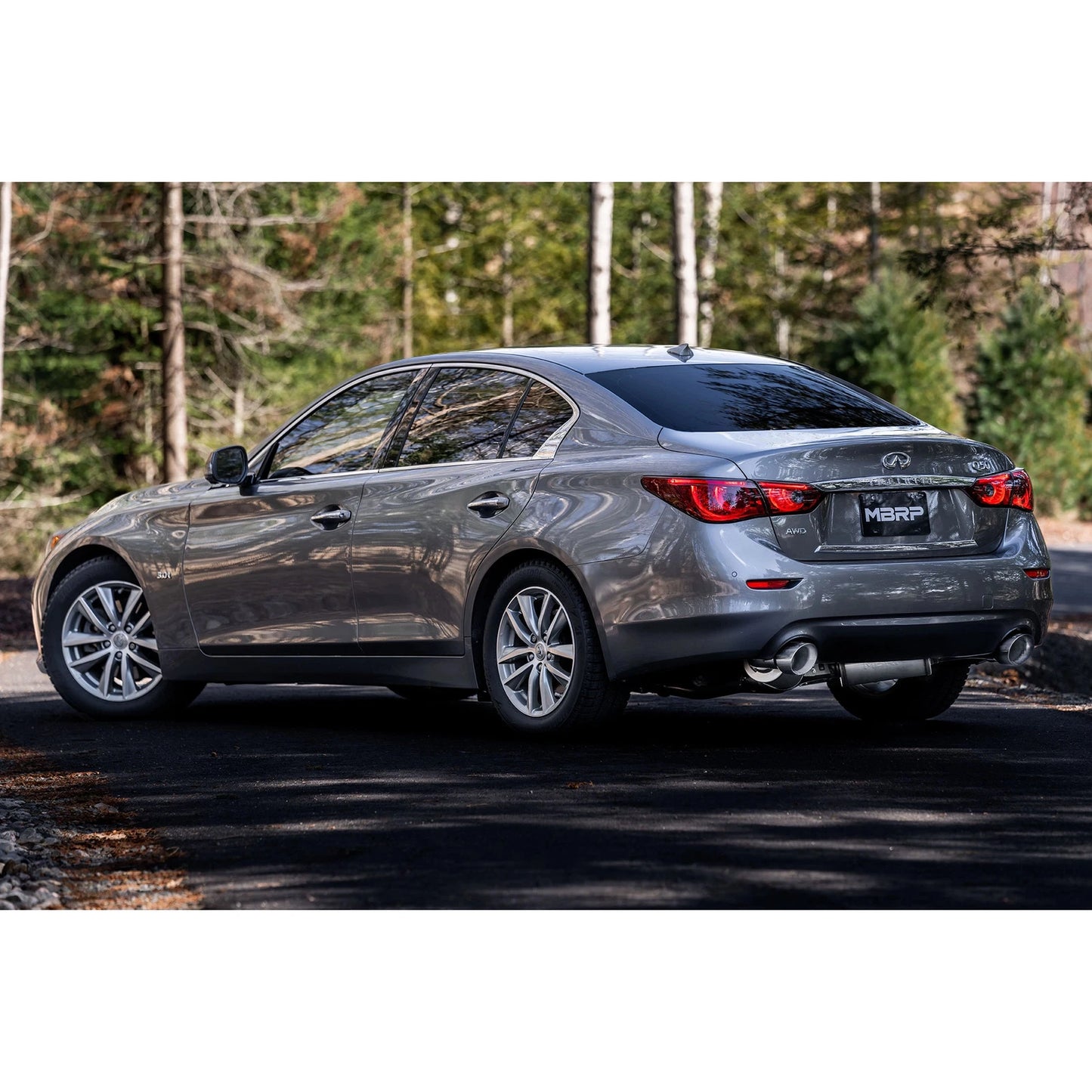 MBRP 16-22 Infiniti Q50 3.0L RWD/AWD 3in Cat-Back Dual Split Rear Street Version T304