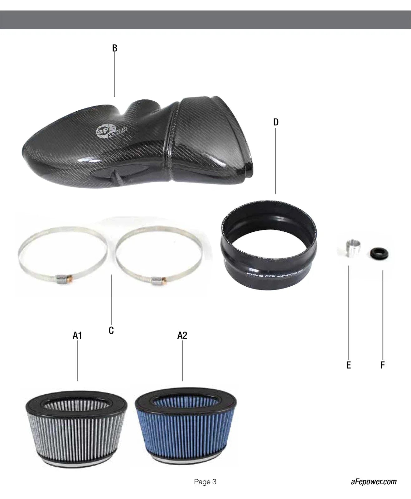 aFe MagnumFORCE Carbon Fiber Air Intake System Stage-2 Pro DRY S 08-13 BMW M3 (E9X) V8 4.0L