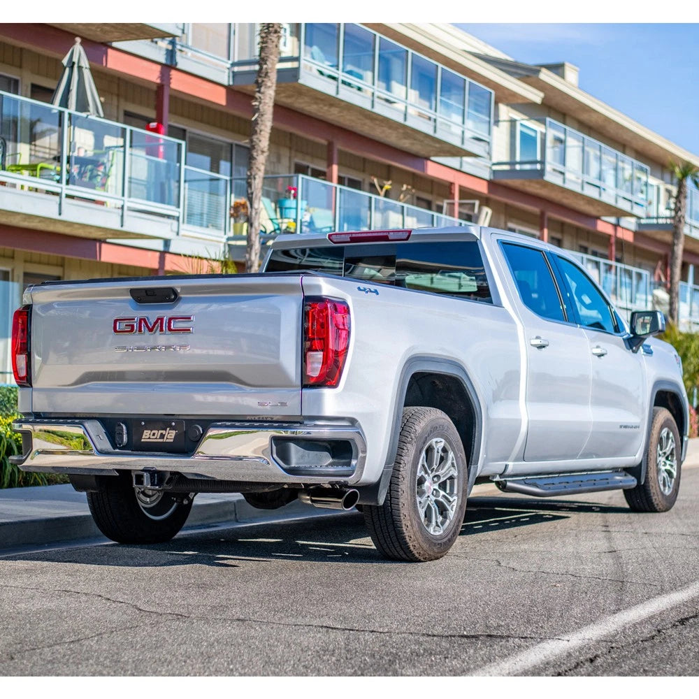 Borla 2019 Silv/Sierra C/B Exh Touring 1500 5.3L V8 EC STB(78.8) CC SB(69.3) 147.4 WB Blk Chrome Tip