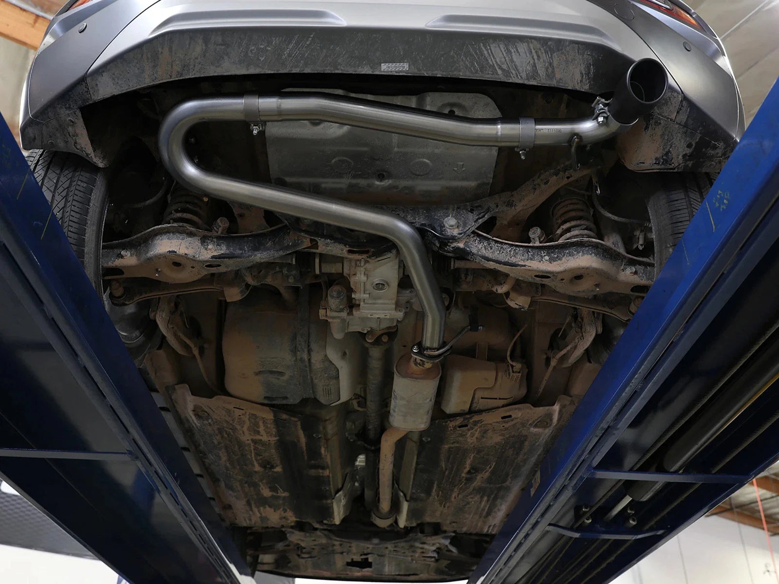 aFe Takeda 2.5in 304 SS Axle-Back Exhaust w/o Muffler w/BlackTips 18-22 Hyundai Kona L4-1.6L (t) AWD
