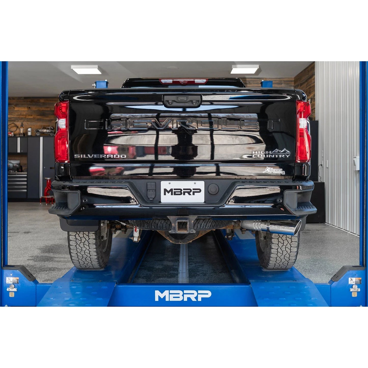 MBRP 2020+ GMC/Chevy 2500/3500 6.6L Duramax 4in Mand Bent Tubing AL-Ser Cat Back Single Side - Alum