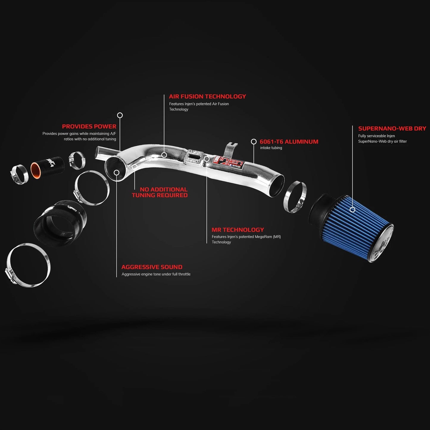 Injen 15-19 Hyundai Sonata 2.0T Polished Short Ram Air Intake