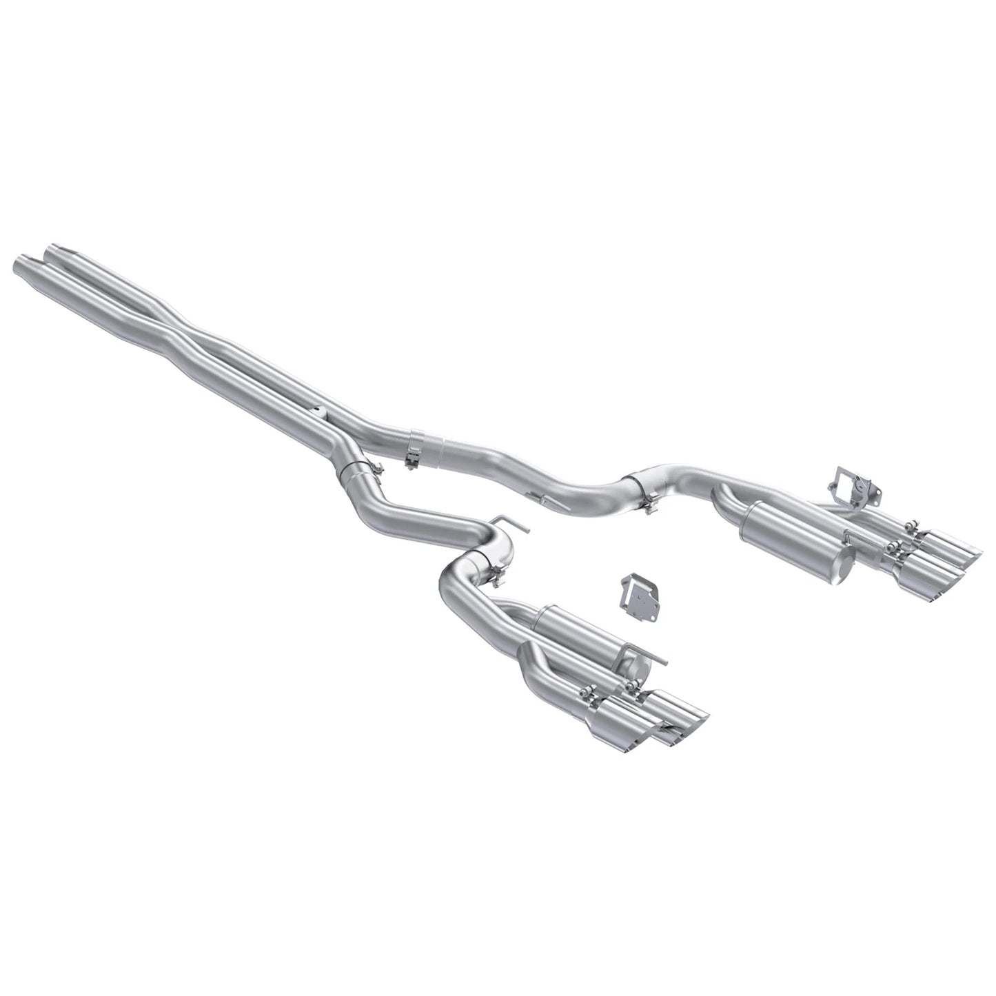 MBRP 2024+ Ford Mustang 5.0L T304 SS 3in Cat-Back Dual Split Exhaust w/ Quad Tips (Valve Delete)