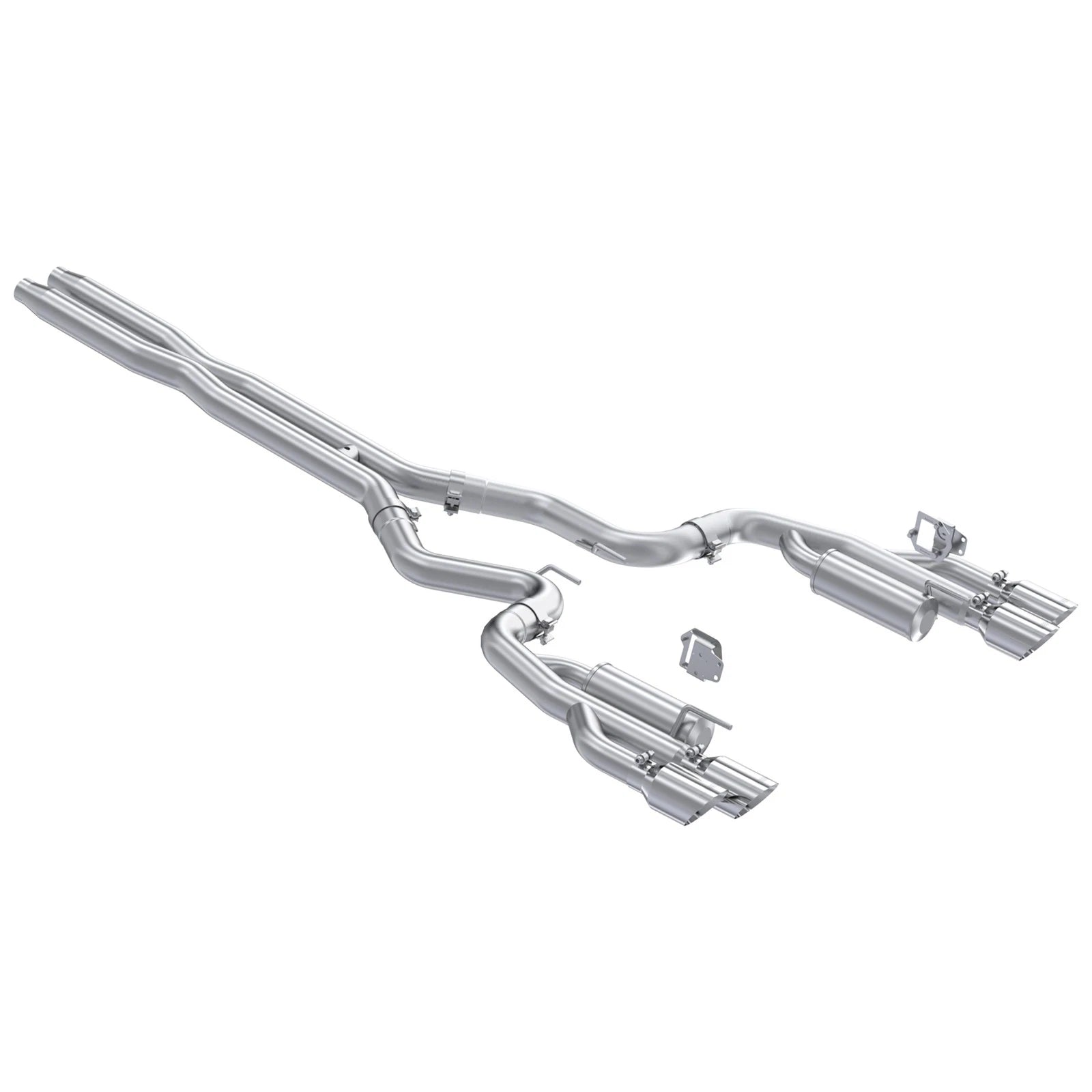 MBRP 2024+ Ford Mustang 5.0L T304 SS 3in Cat-Back Dual Split Exhaust w/ Quad Tips (Valve Delete)