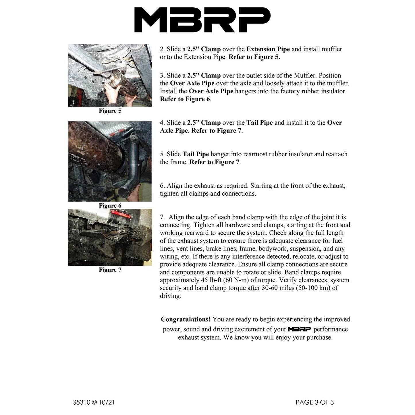 MBRP 2007-2009 Toyota FJ 4.0L V6 Cat Back Single Rear Exit Off-Road Tail No tip