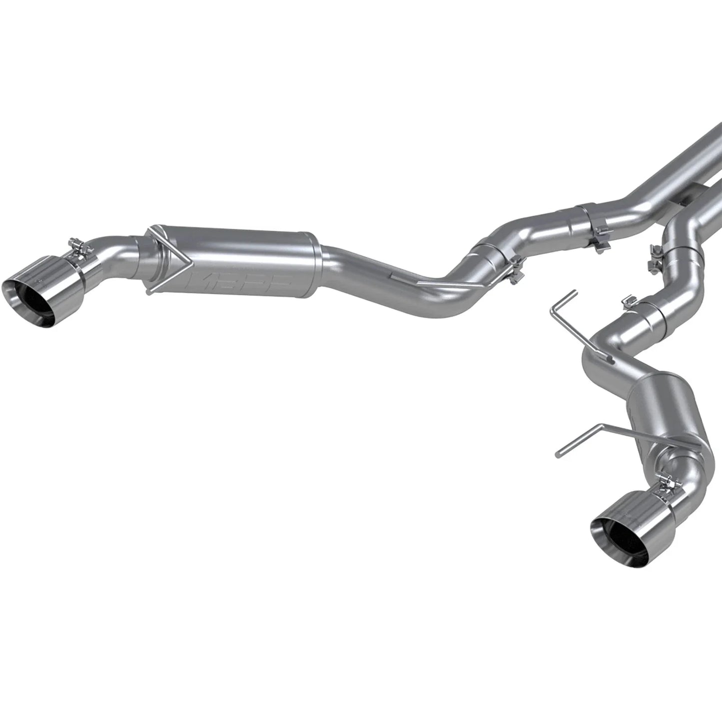 MBRP 15-17 Ford Mustang GT 5.0 3in Cat Back Dual Split Rear Race Version 4.5in Tips - Aluminized