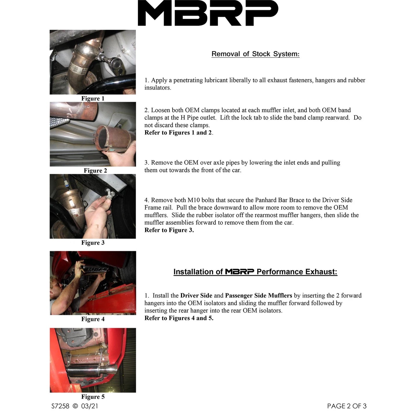 MBRP 11-14 Ford Mustang GT 5.0L Dual Split Rear Street Version T409 3in Cat Back Exhaust System
