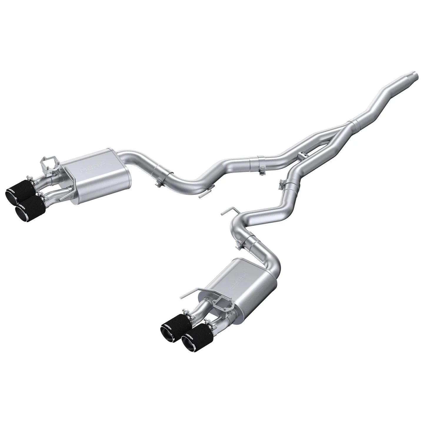 MBRP 18-22 Ford Mustang 2.3L Ecoboost 3in Cat-Back Exhaust w/ Quad Carbon Fiber SS Tips - T304