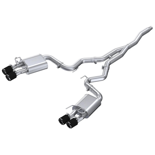 MBRP 18-22 Ford Mustang 2.3L Ecoboost 3in Cat-Back Exhaust w/ Quad Carbon Fiber SS Tips - T304