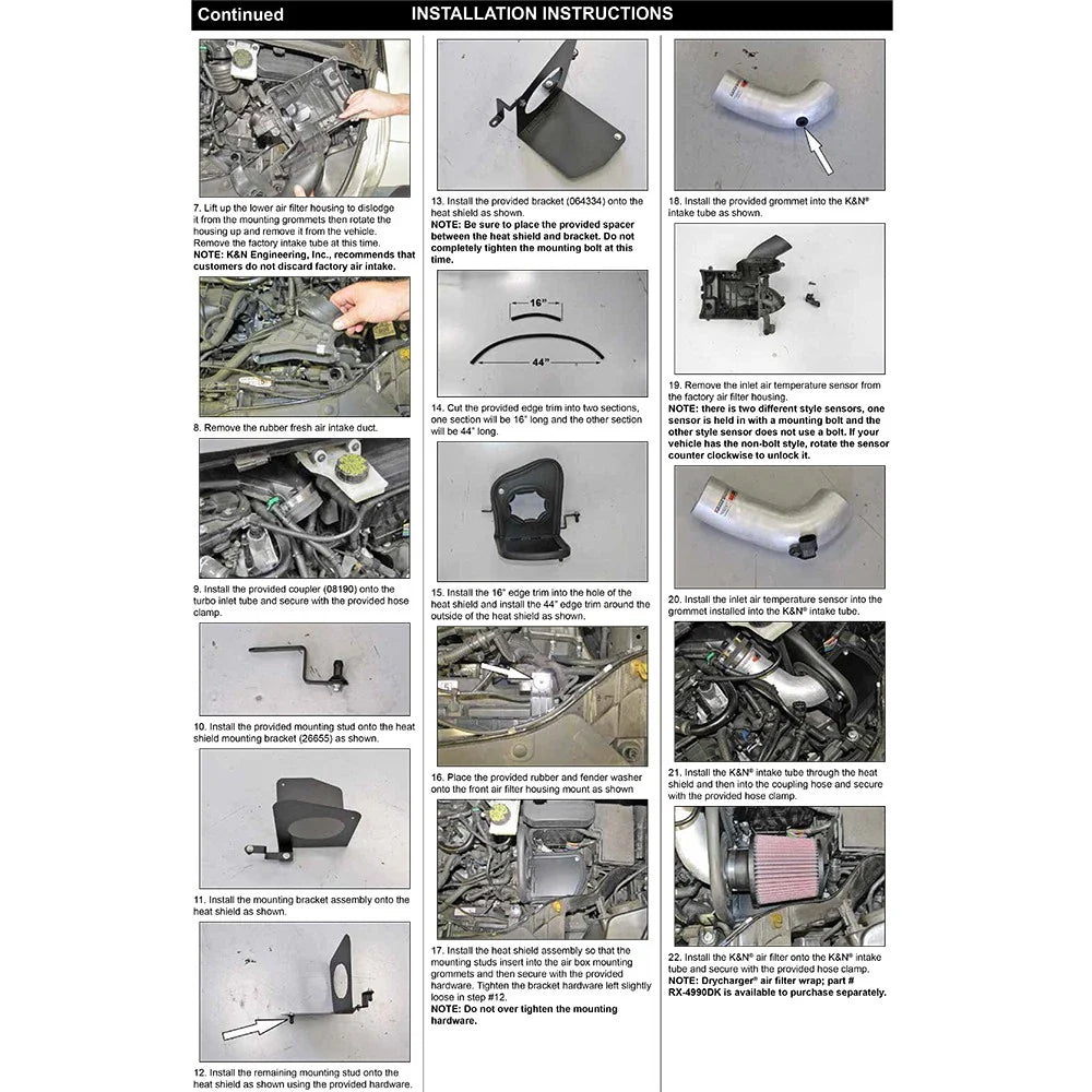 K&N 13-15 Ford Escape 2.0L/1.6L L4 Typhoon Cold Air Intake