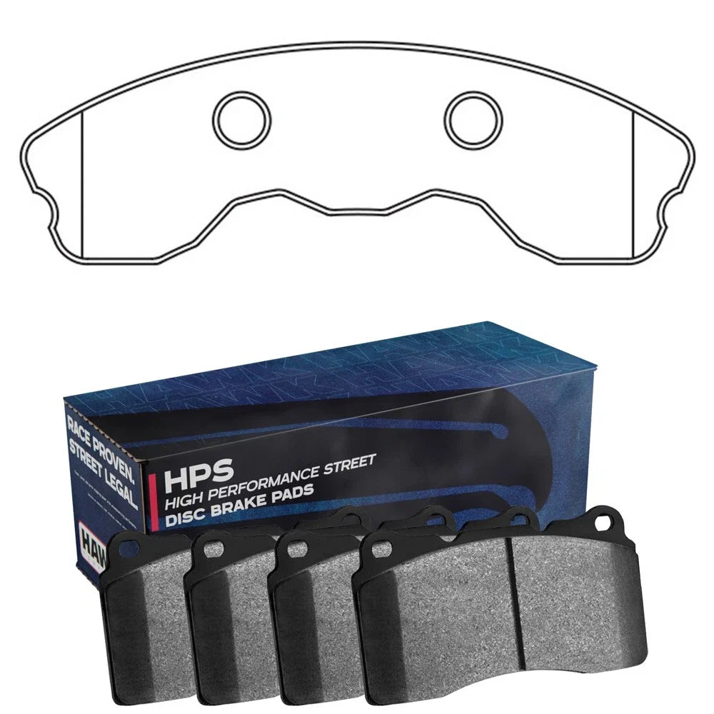 Hawk 06-10 Chevy Corvette (Improved Pad Design) Front HPS Street Brake Pads