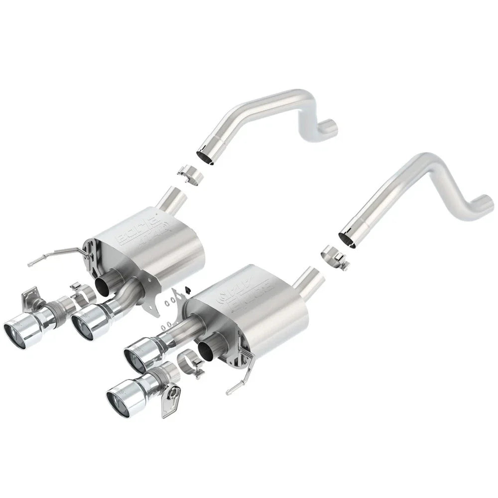 Borla 15 Chevy Corvette C7 ZO6 6.2L w/o AFM w/ NPP ATAK Quad RD RL AC Tips Center Rear Exit Exhaust