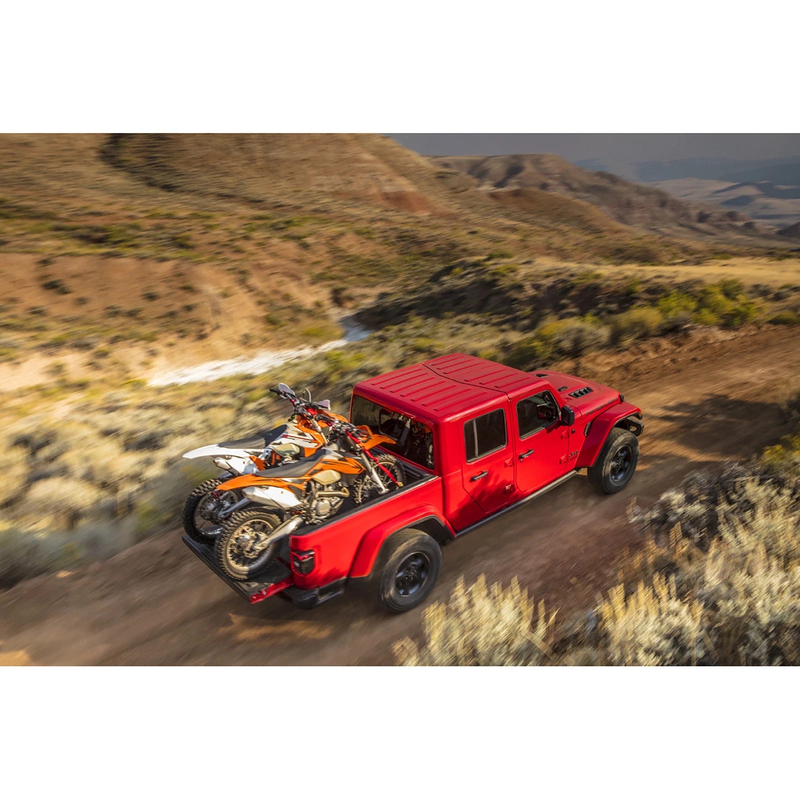 MBRP 2020 Jeep Gladiator 3.6L 2.5in Single Rear Exit Cat Back Exhaust - Aluminized (Off-Road)