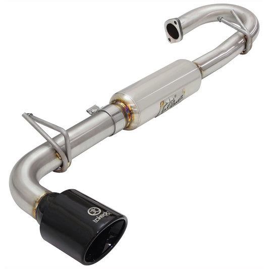 aFe Takeda 11-16 Scion TC 2.5L 2 1/4-2 1/2in Stainless Steel Axle-Back Exhaust w/Black Tip