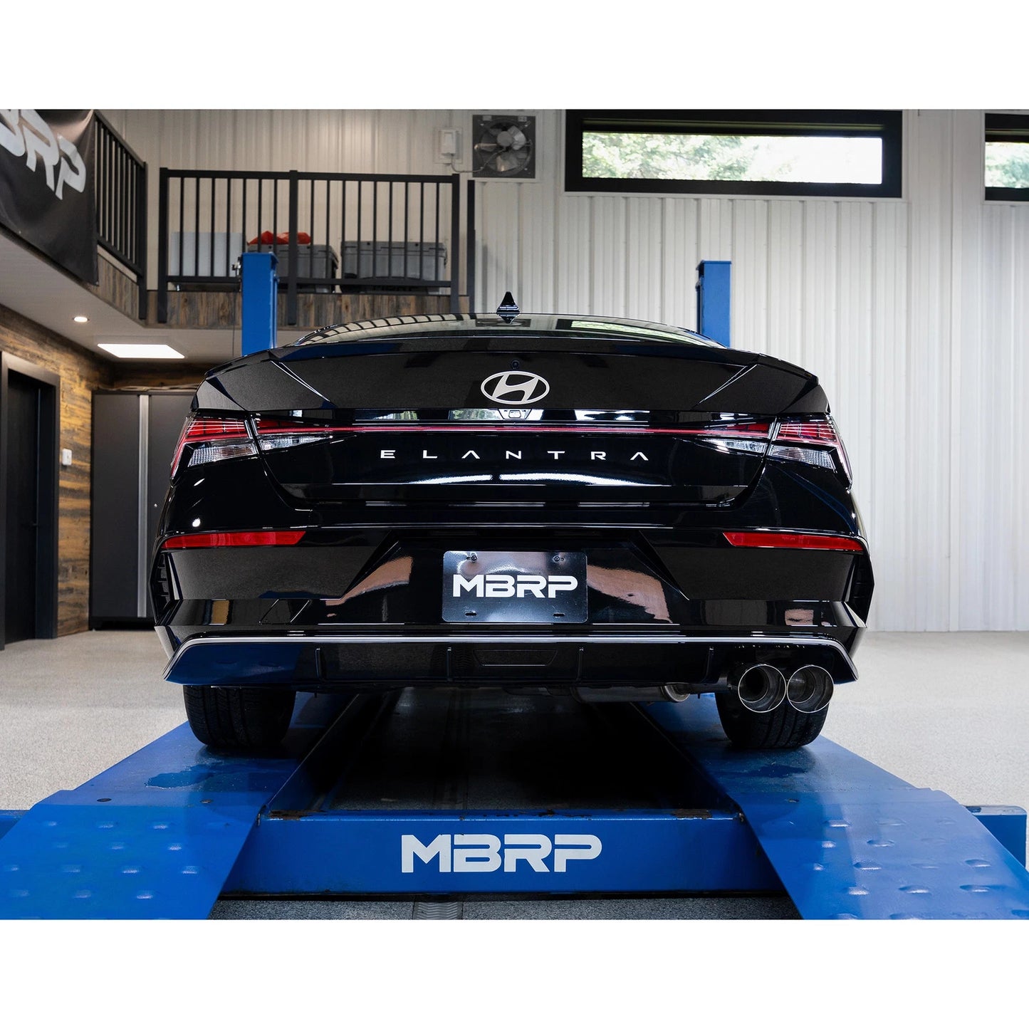 MBRP 21-24 Hyundai Elantra Aluminized Steel 3in Axle-Back Single Rear Exit with Dual Outlet Tip
