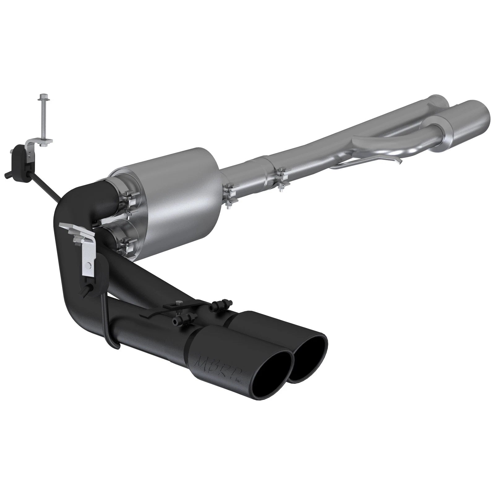 MBRP 2019+ Chevrolet Silverado 1500 4.5L/5.3L Pre-Axle Dual Side Exit w/ 4in OD Tip- Black Coated