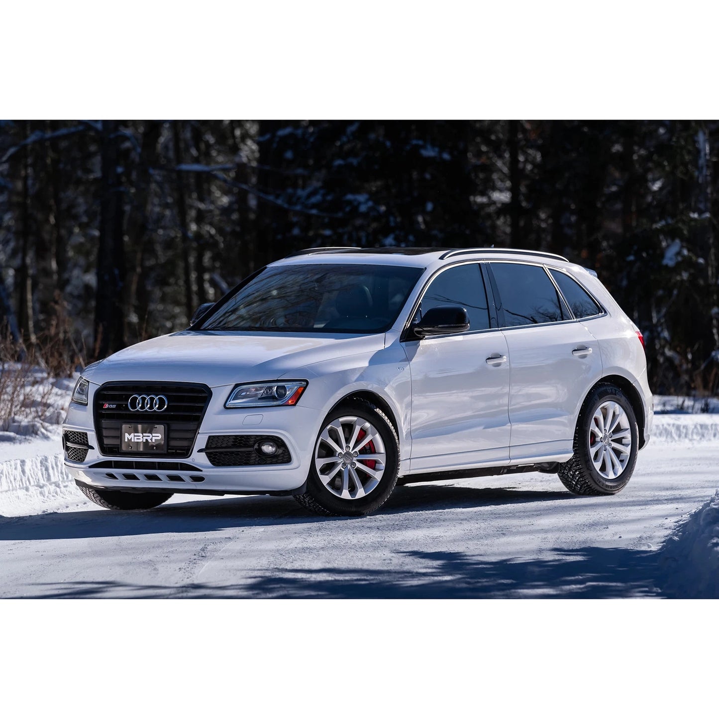 MBRP 14-17 Audi SQ5 3.0T Dual Rear Exit Axle Back w/ Quad Carbon Fiber Tips - T304