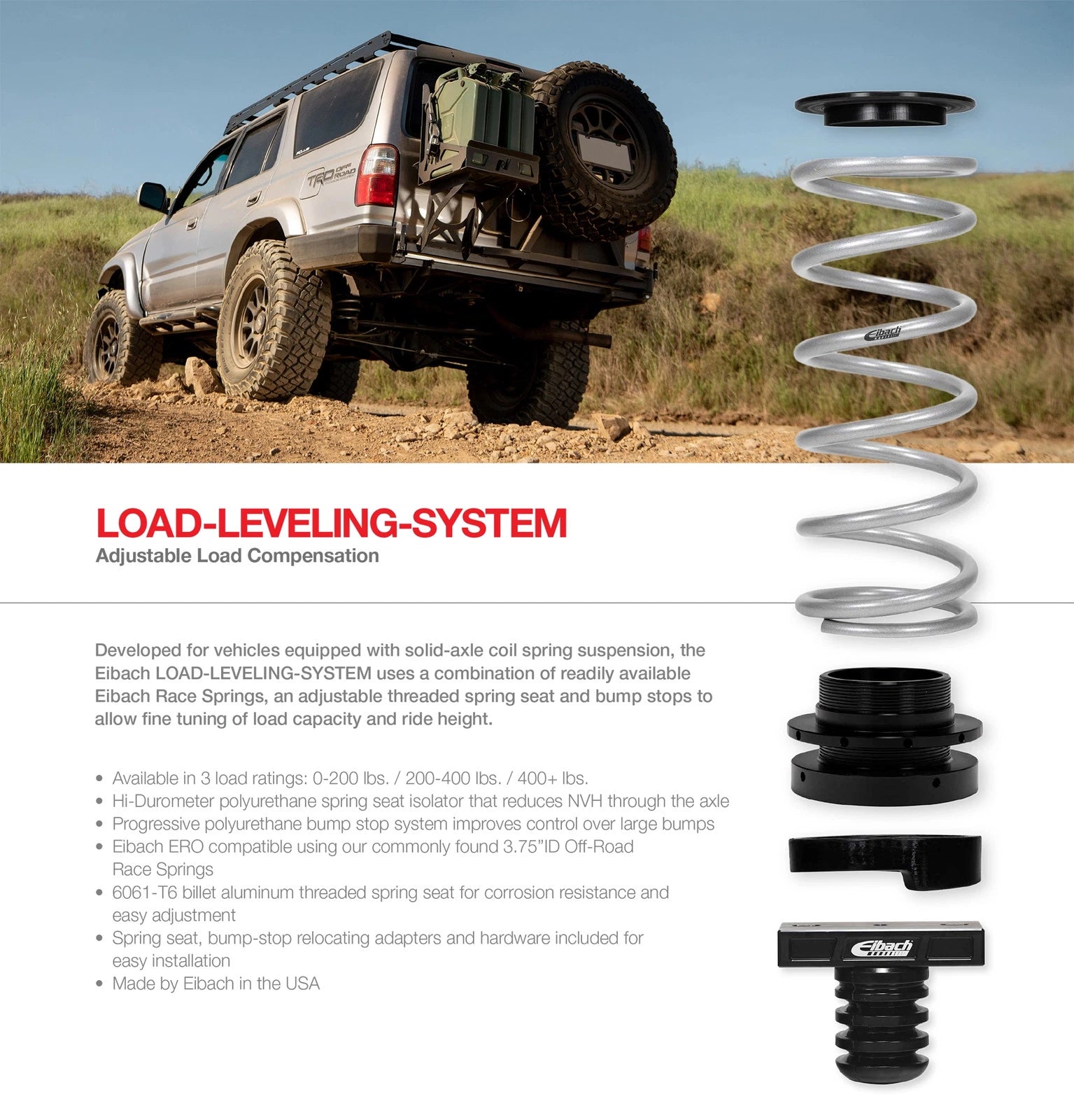 Eibach 03-09 Lexus GX470 Load-Leveling System - Load Rating 250-400 lbs