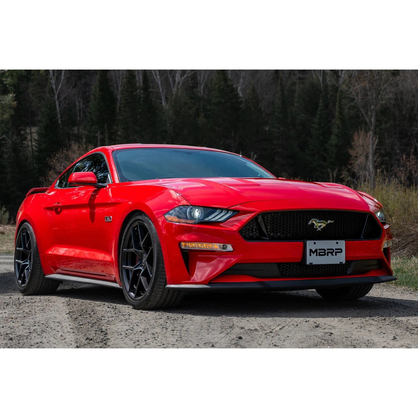 MBRP 18-19 Ford Mustang GT 5.0 3in Dual Split Rear AL Cat Back w/ Quad 4.0in Dual Wall Tips