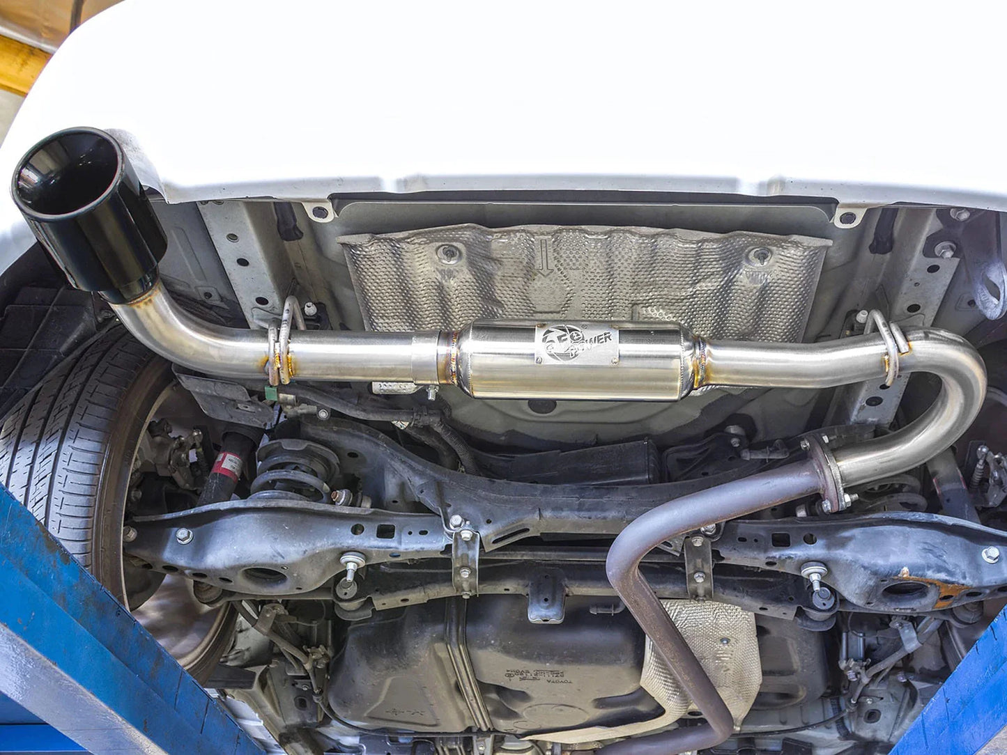 aFe Takeda 11-16 Scion TC 2.5L 2 1/4-2 1/2in Stainless Steel Axle-Back Exhaust w/Black Tip