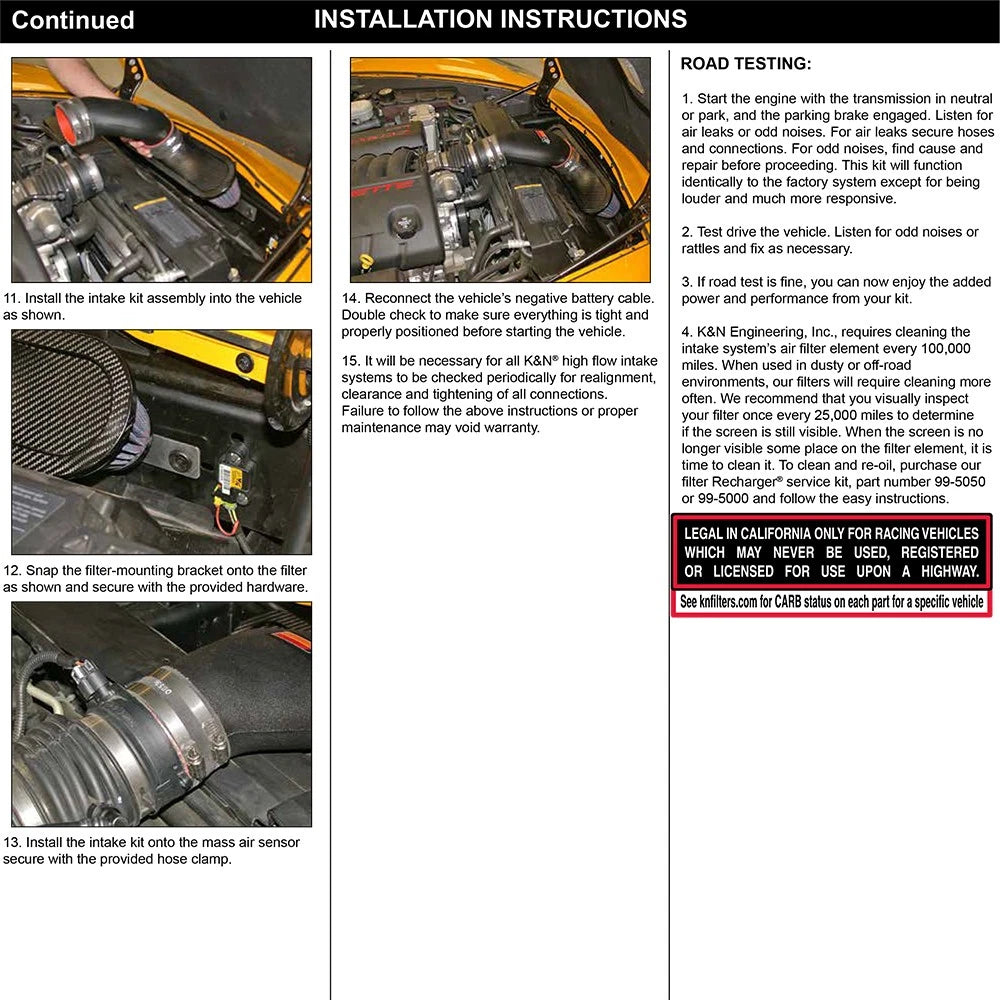 K&N 06-07 Chevrolet Corvette V8-6.0L AirCharger Performance Intake