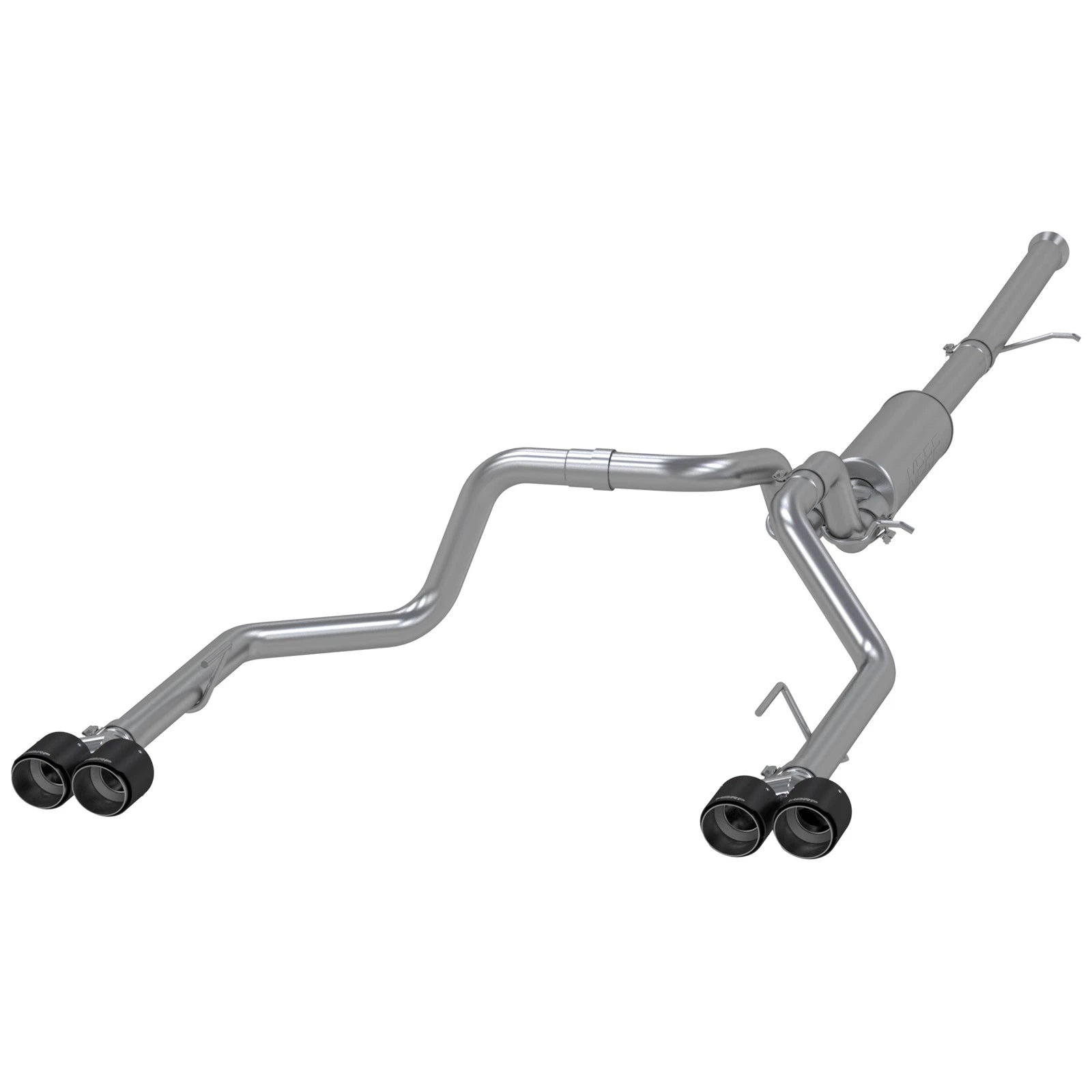MBRP 19-21 Chevy Silverado 1500 6.2L 2.5in Dual Split Rear Cat Back w/ Quad Carbon Fiber Tips- T304