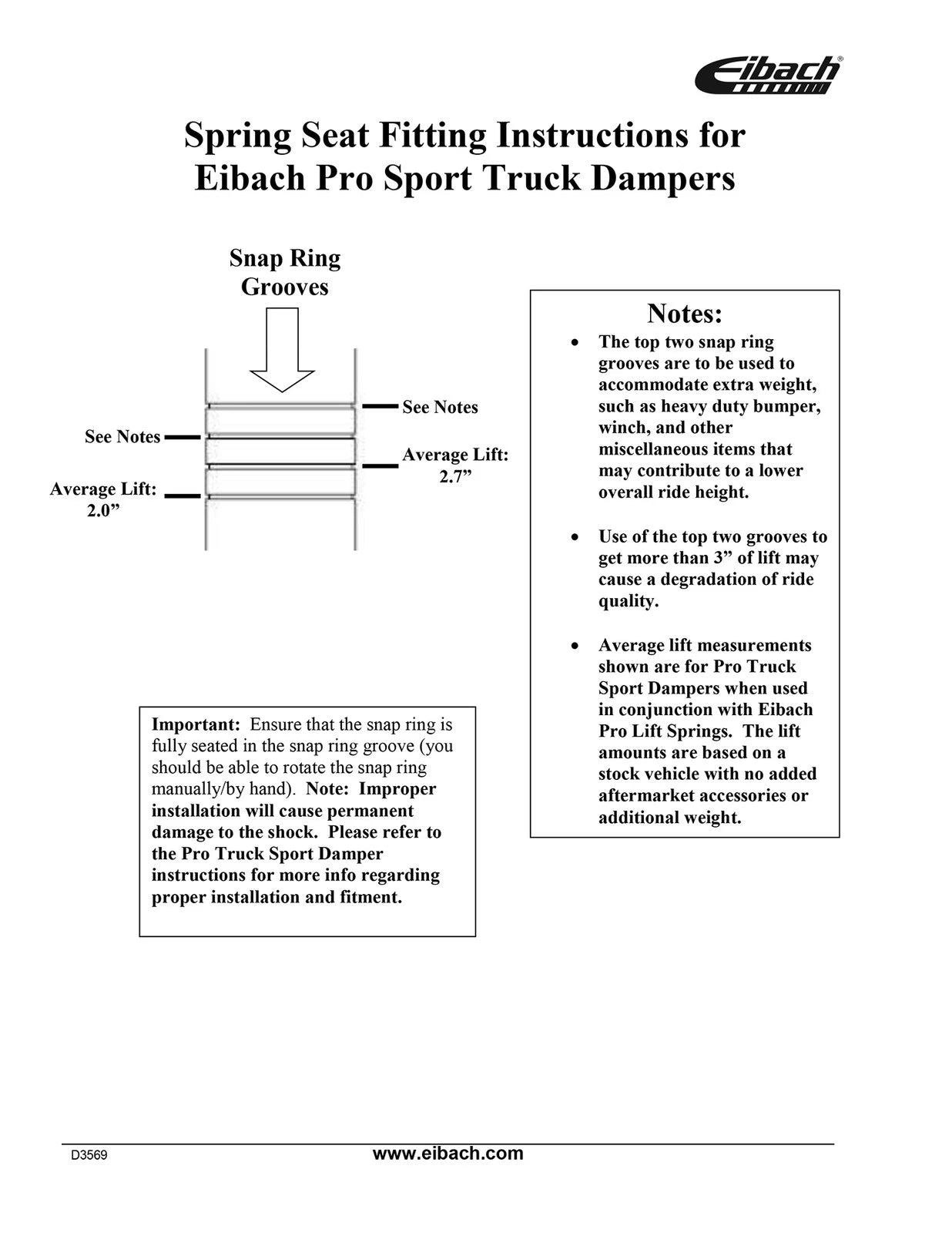 Eibach Pro-Truck Lift Kit for 15-17 Chevrolet Colorado (Must Be Used w/ Pro-Truck Front Shocks)