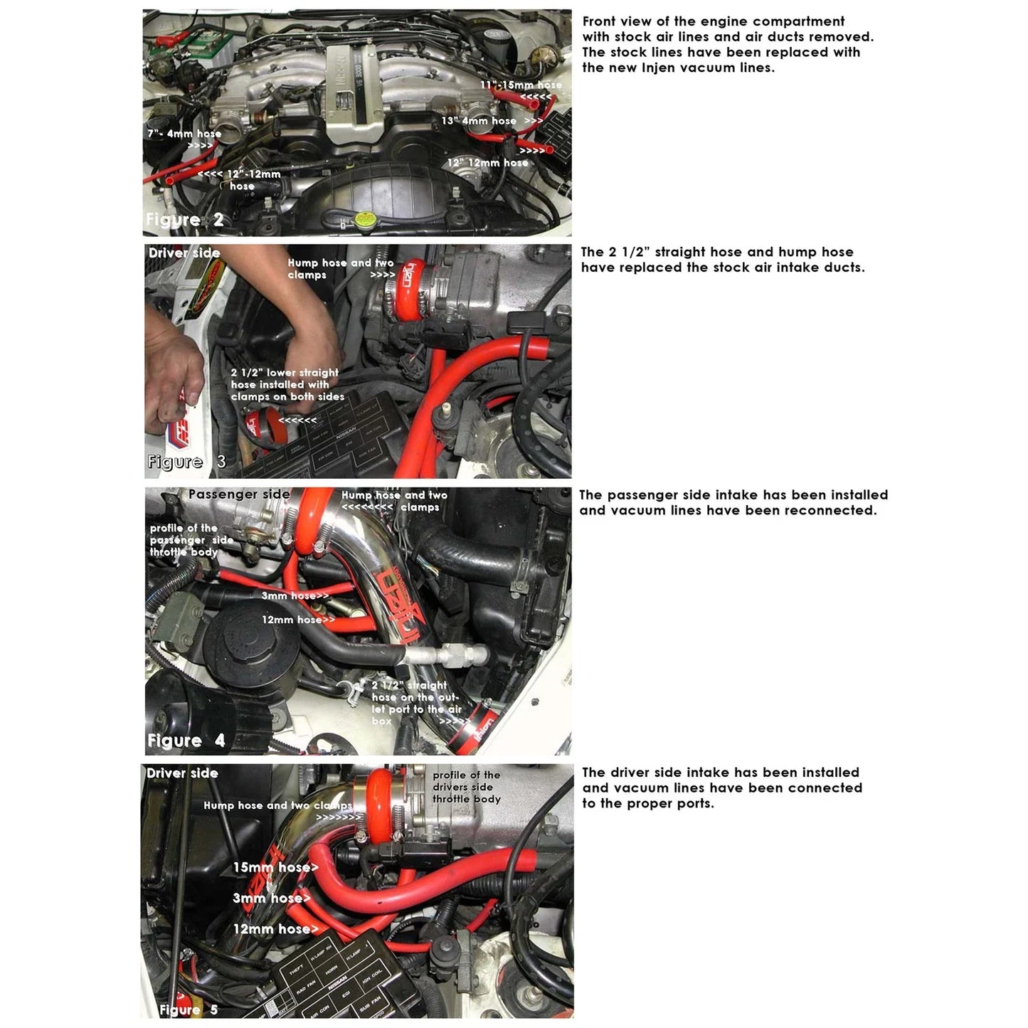 Injen 90-96 Pipe Only Intake System 300Z Non Turbo Polished Short Ram Intake