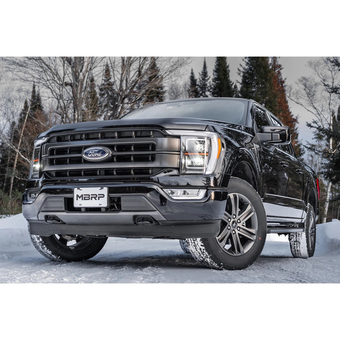 MBRP 2021+ Ford F150 2.7L/3.5L/5.0L 3in Aluminized Steel Cat-Back 2.5in Dual Split Side Exhaust