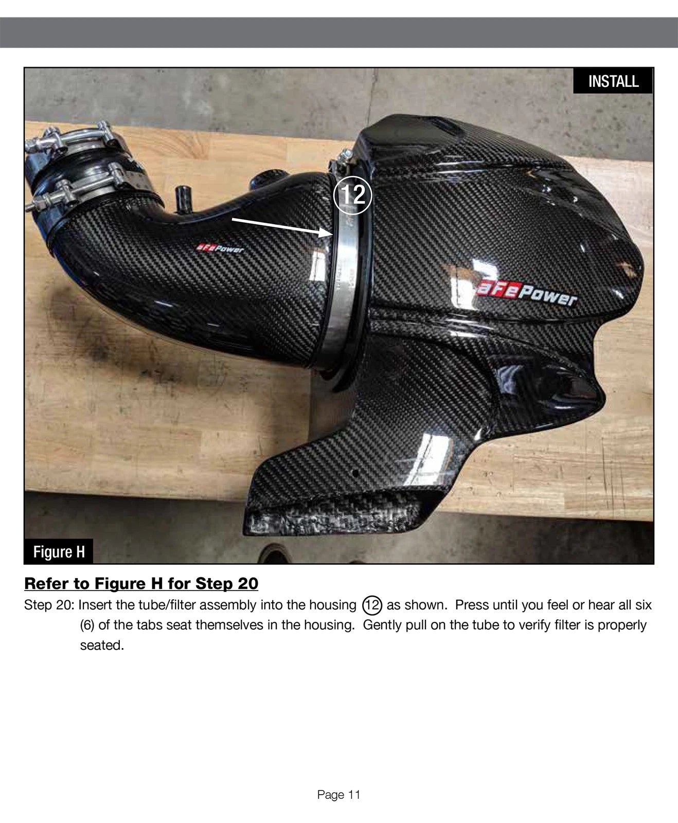 aFe Momentum Carbon Fiber CAIS w/ Pro Dry S Filter 12-19 Jeep Grand Cherokee SRT8 (WK2) V8-6.4L