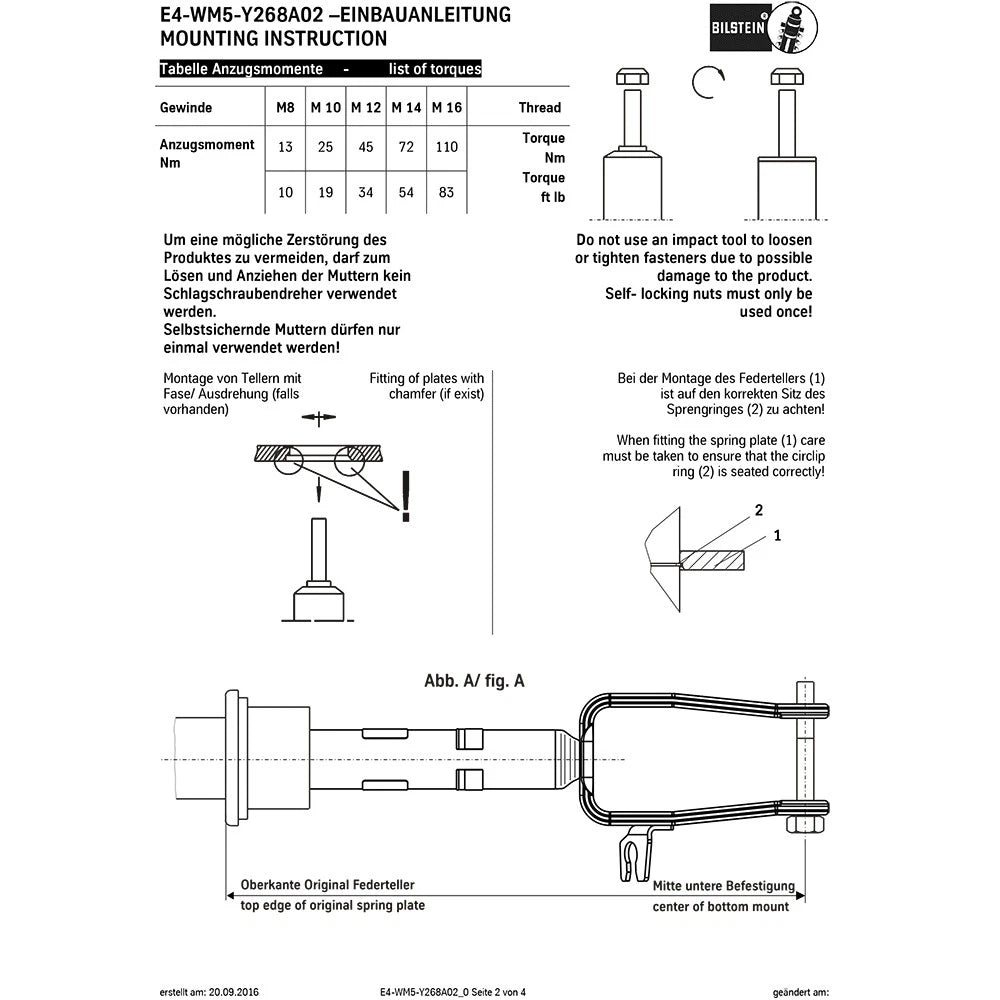 Bilstein B4 OE Replacement 2004-2009 Mercedes-Benz E320 4Matic Front Right Monotube Strut Assembly