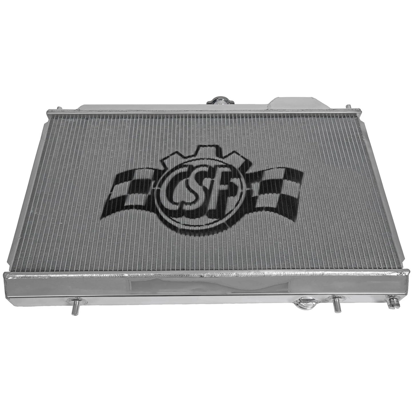 CSF 96-07 Mitsubishi Evo 4/5/6/7/8/9 Full-Slim Radiator w/12in Fan & Shroud/-16AN & Slip On Fitting