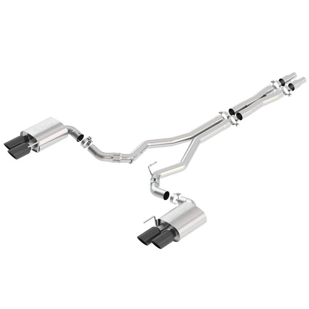 Borla 2018 Ford Mustang GT (A/T / M/T) 3in ATAK Catback Exhaust w/o Valves w/ Black Chrome Tips