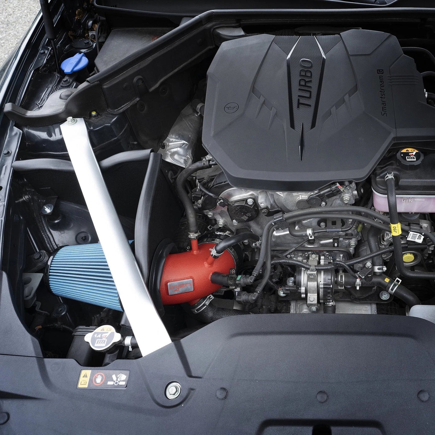 Injen 22-23 Kia Stinger 2.5L Turbo L4 Wrinkle Black Short Ram Tuned Intake System