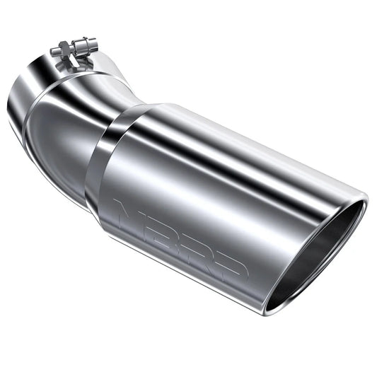 MBRP Universal Tip 6in OD 5in Inlet 15.5in Length 30 Deg Bend Angled Rolled End T304